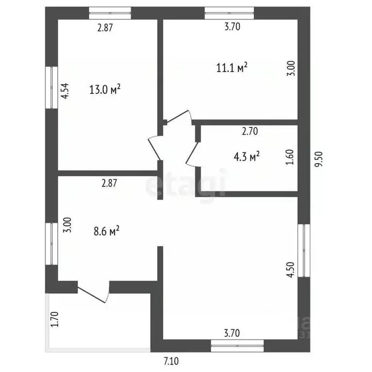 Дом в Псковская область, Псковский район, Тямшанская волость, д. ... - Фото 2