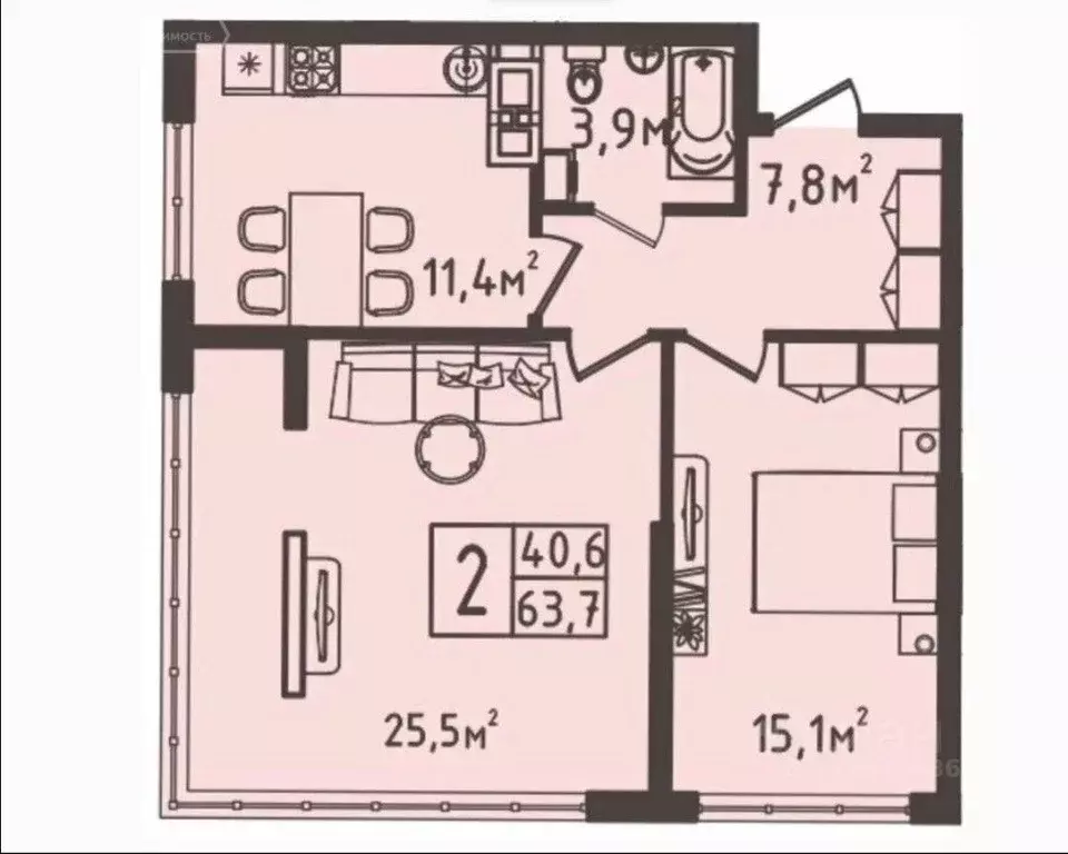2-к кв. Адыгея, Тахтамукайский район, Старобжегокайское с/пос, Новая ... - Фото 1