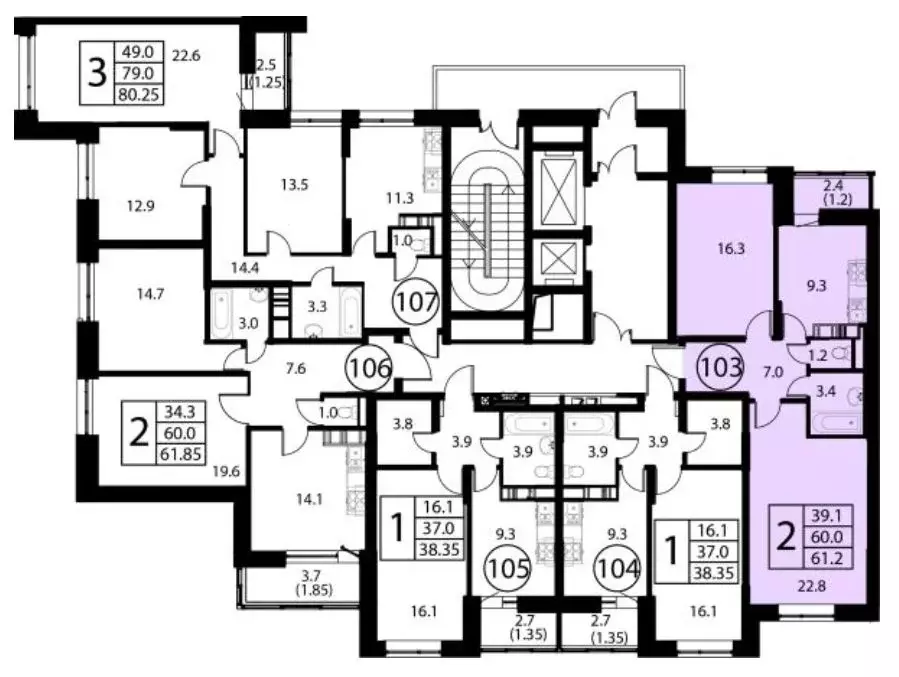 3-к кв. Московская область, Домодедово Авиационный мкр, ул. ... - Фото 2