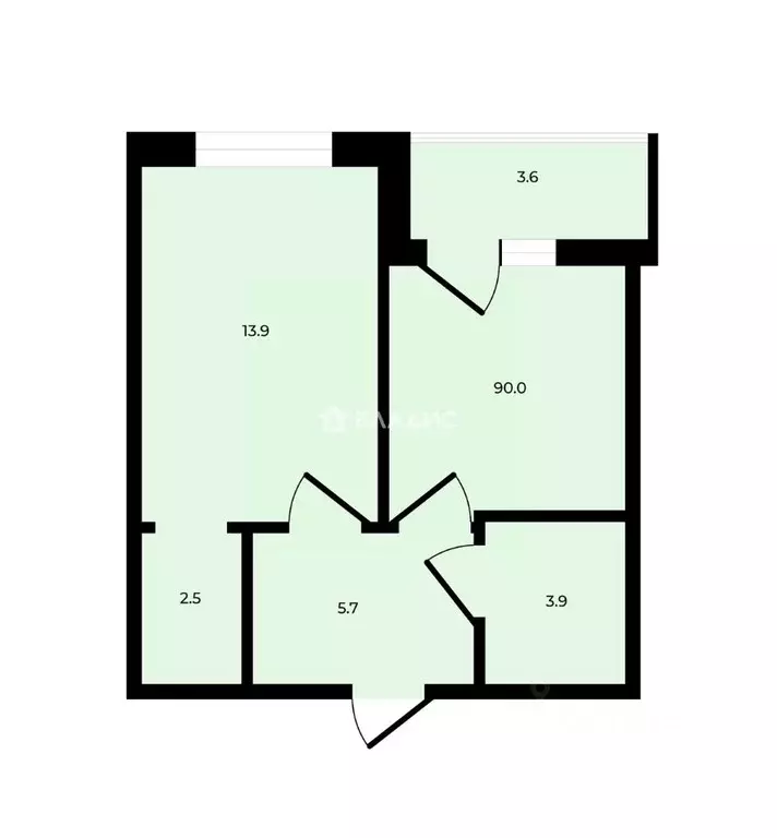 1-к кв. Санкт-Петербург ул. Плесецкая, 4 (37.0 м) - Фото 1