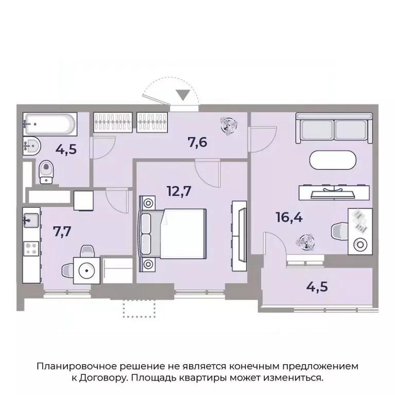 2-к кв. Москва Автозаводская ул., 23С120 (53.8 м) - Фото 0