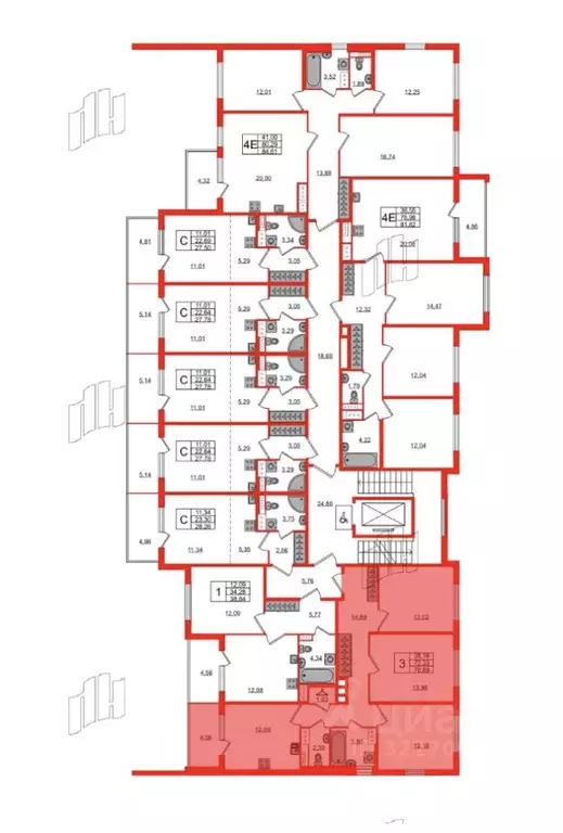 3-к кв. Санкт-Петербург пос. Шушары, ул. Нины Петровой, 8к4 (76.89 м) - Фото 2