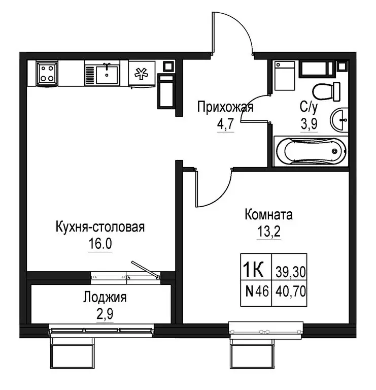 1-комнатная квартира: Нижний Новгород, Автозаводский район (39.3 м) - Фото 0