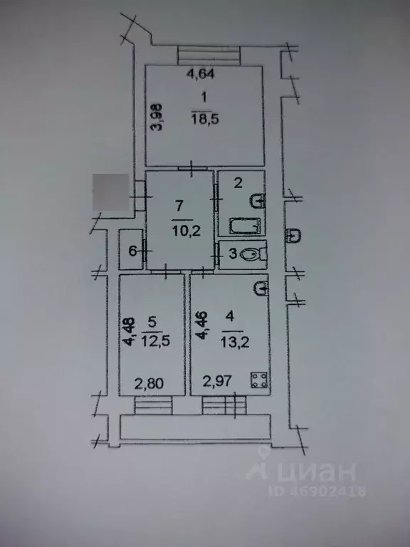 2-к кв. Вологодская область, Вологда Архангельская ул., 17 (62.1 м) - Фото 1