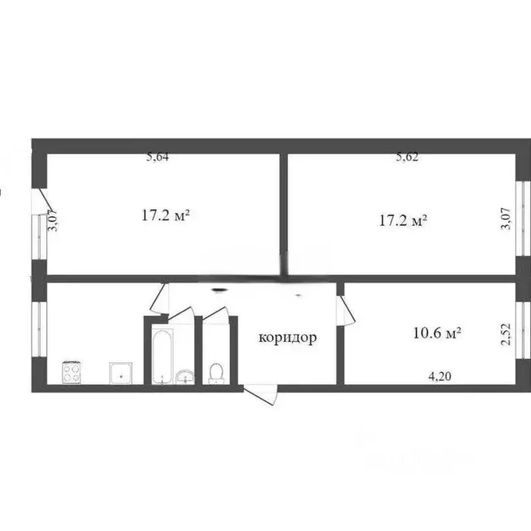 3-к кв. Кемеровская область, Кемерово ул. Сарыгина, 23 (61.0 м) - Фото 1