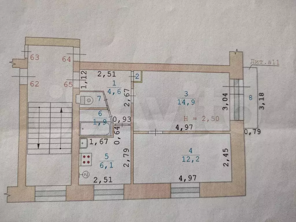 2-к. квартира, 41 м, 2/5 эт. - Фото 0