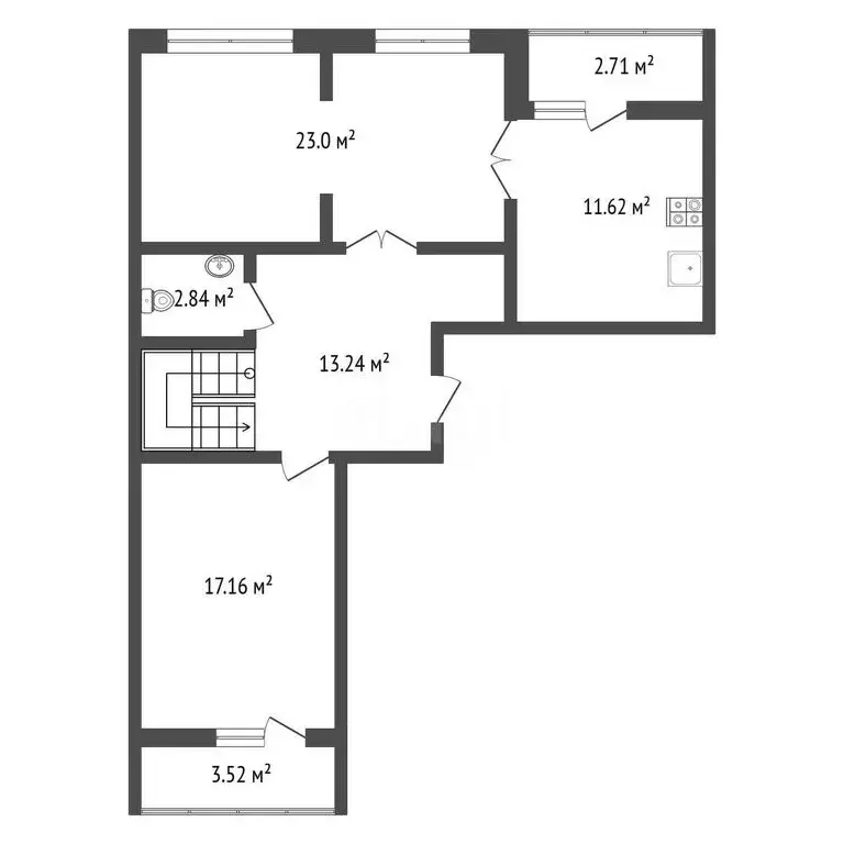 4-комнатная квартира: Молодёжное, Парковая улица, 2 (123 м) - Фото 1