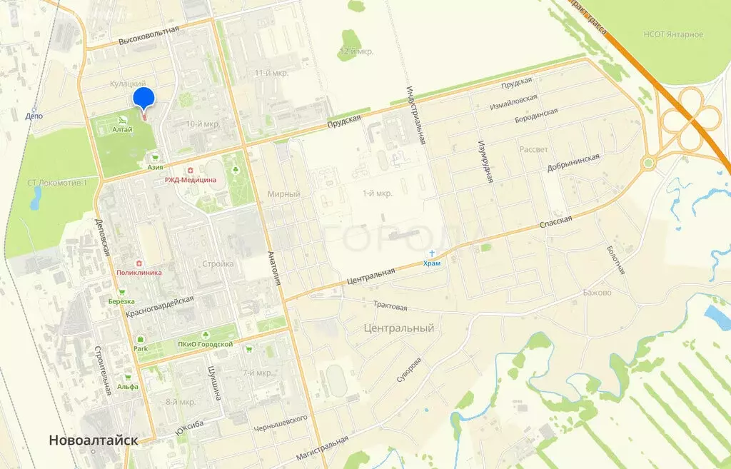 1-комнатная квартира: Новоалтайск, улица Ушакова, 12 (38 м) - Фото 1