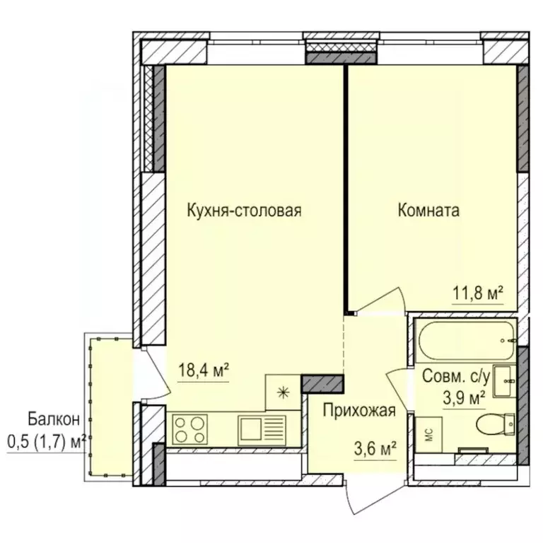 1-к кв. Удмуртия, Ижевск Буммаш жилрайон, Покровский жилой комплекс ... - Фото 1