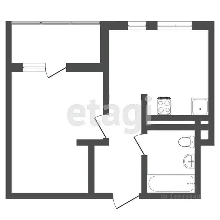 1-к кв. Тюменская область, Тюмень ул. Пожарных и Спасателей, 5к1 (36.1 ... - Фото 1