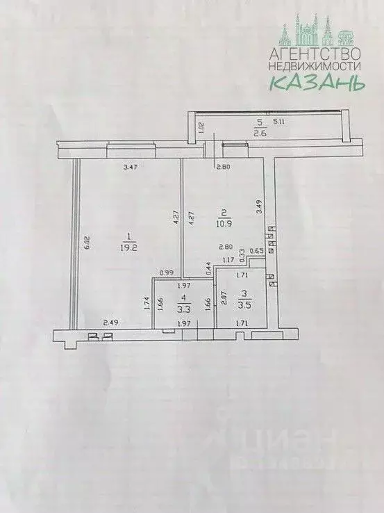 1-к кв. Татарстан, Пестречинский район, Шигалеевское с/пос, с. Новое ... - Фото 2