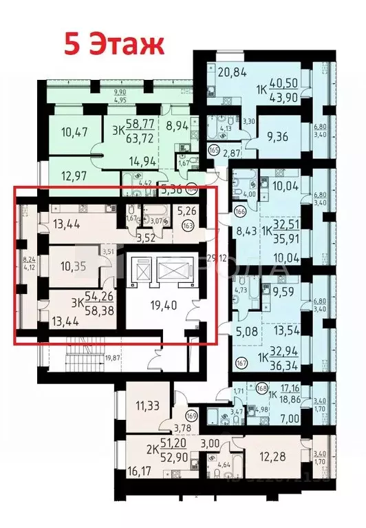 3-к кв. Томская область, Томский район, д. Кисловка, Левобережный мкр ... - Фото 1