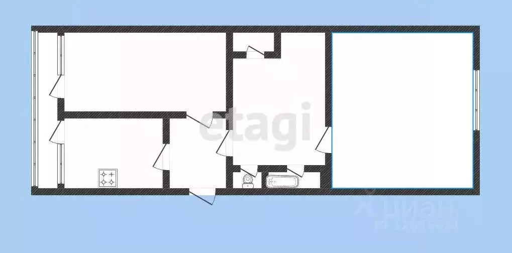 2-к кв. Костромская область, Нерехта Нерехтская ул., 46А (62.0 м) - Фото 1