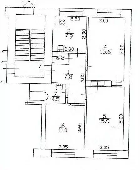 3-к кв. Санкт-Петербург 27-я Васильевского острова линия, 8 (63.8 м) - Фото 2