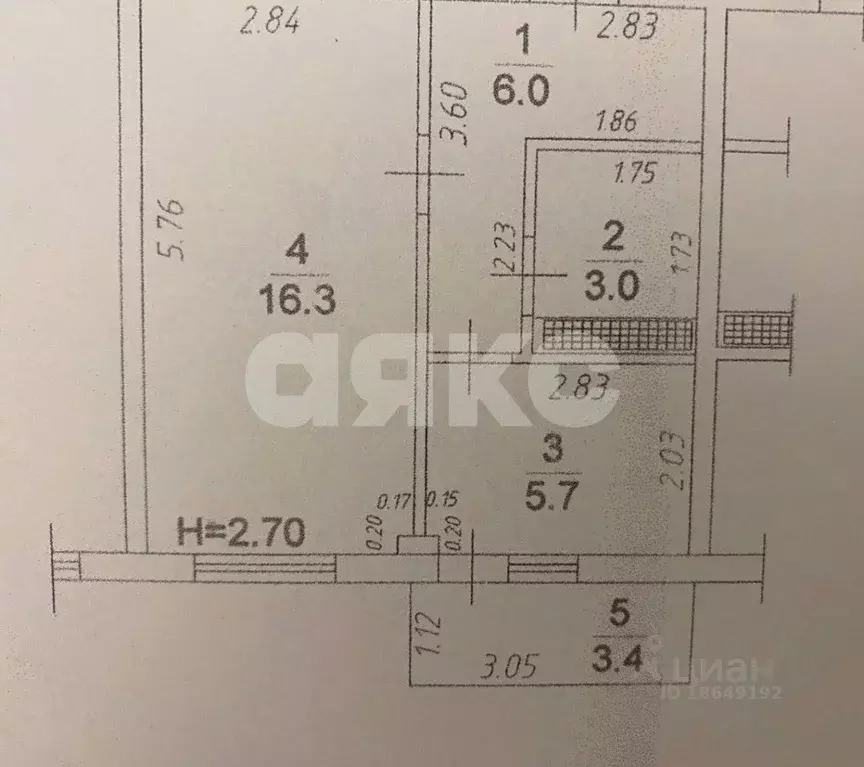 1-к кв. Краснодарский край, Анапа Рождественская ул., 57к2 (34.4 м) - Фото 2