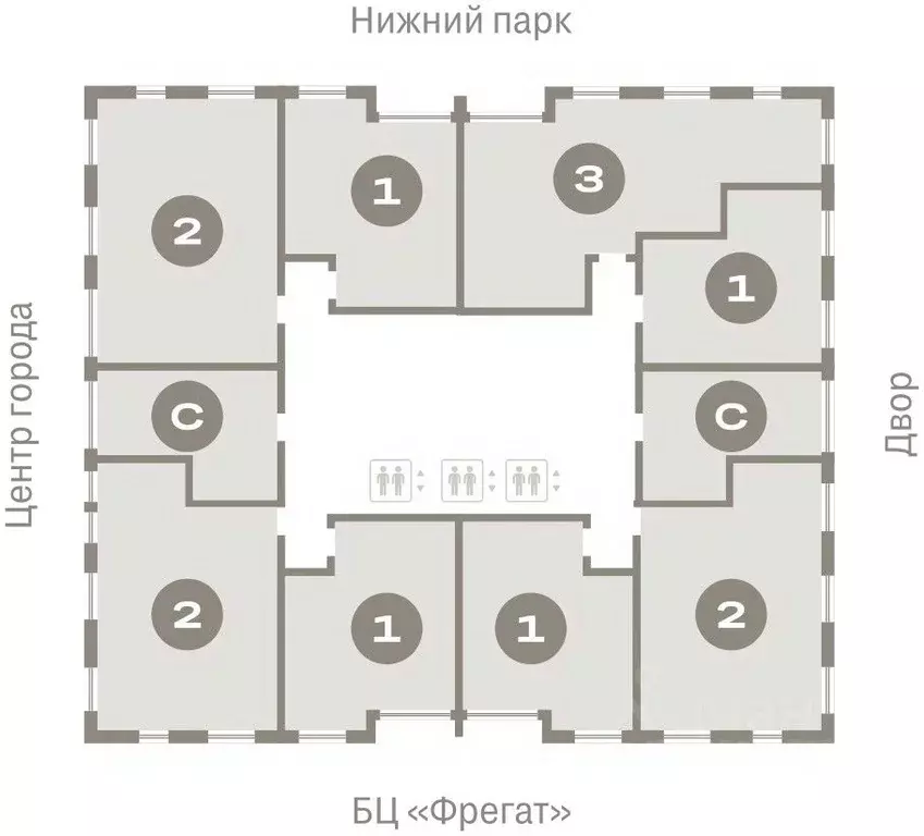 2-к кв. Липецкая область, Липецк пл. Петра Великого, 1 (67.27 м) - Фото 1
