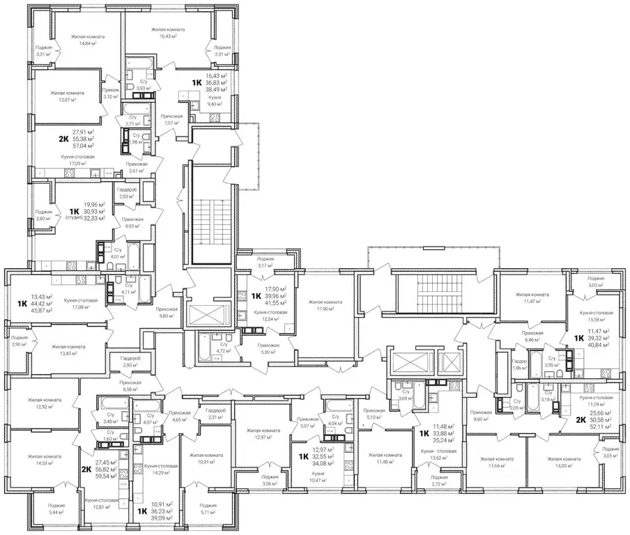 1-к кв. Нижегородская область, Нижний Новгород Ярмарка мкр,  (41.55 м) - Фото 2