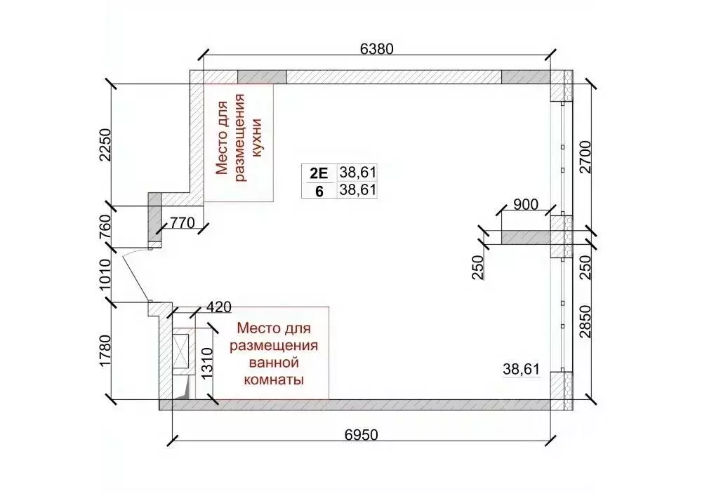 2-к кв. Кемеровская область, Кемерово ул. Дружбы, 10 (38.61 м) - Фото 1