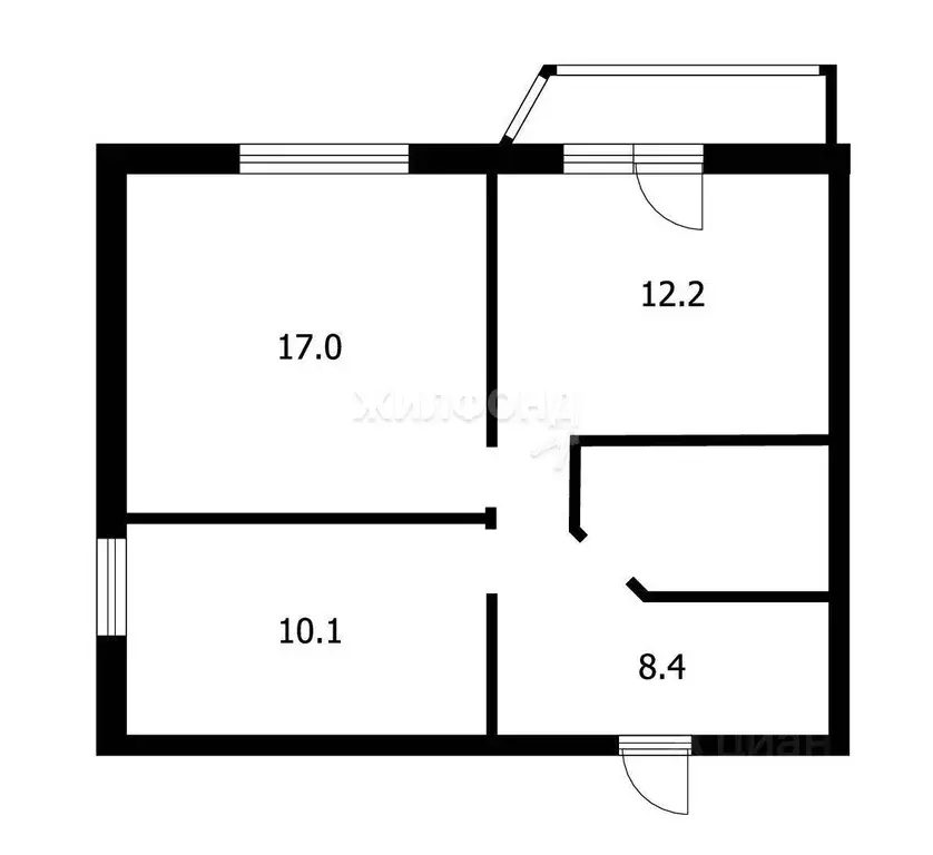 2-к кв. Новосибирская область, Новосибирск Лазурная ул., 30 (52.5 м) - Фото 0