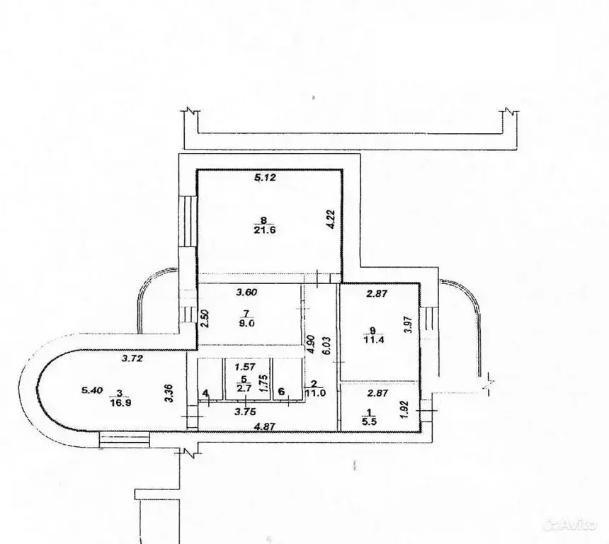 3-к кв. Воронежская область, Воронеж ул. Революции 1905 года, 80Г ... - Фото 0