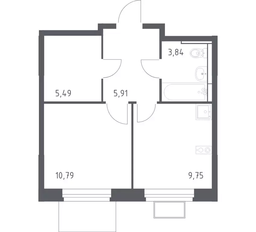 1-комнатная квартира: Ленинский городской округ, ЖК Новое Видное, 15 ... - Фото 1