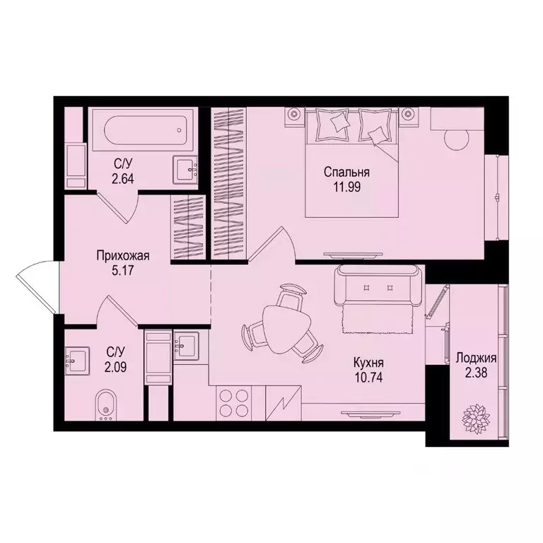 1-к кв. Ленинградская область, Всеволожский район, Заневское городское ... - Фото 1