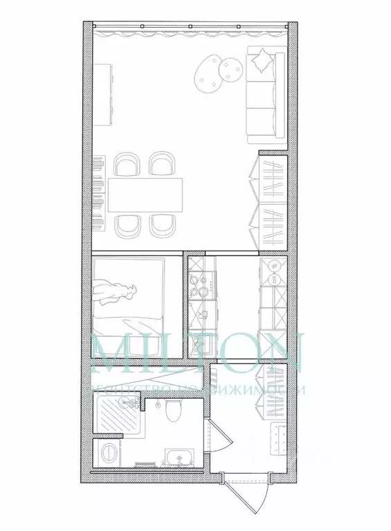 Студия Краснодарский край, Геленджик ул. Мира, 40 (36.0 м) - Фото 0