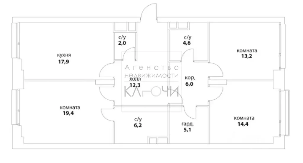 3-к кв. Москва ул. Янковского, 1к2 (101.1 м) - Фото 1