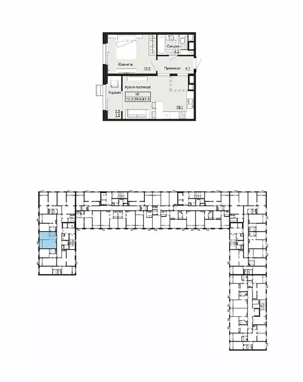 1-к кв. Владимирская область, Ковров ул. Любецкая, 5/2 (41.5 м) - Фото 1