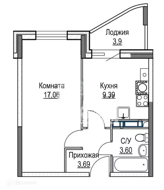 Продаётся 1-к квартира, 37.64 м - Фото 0