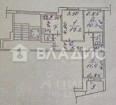 3-к кв. Пензенская область, Пенза ул. Лядова, 30 (63.1 м) - Фото 2