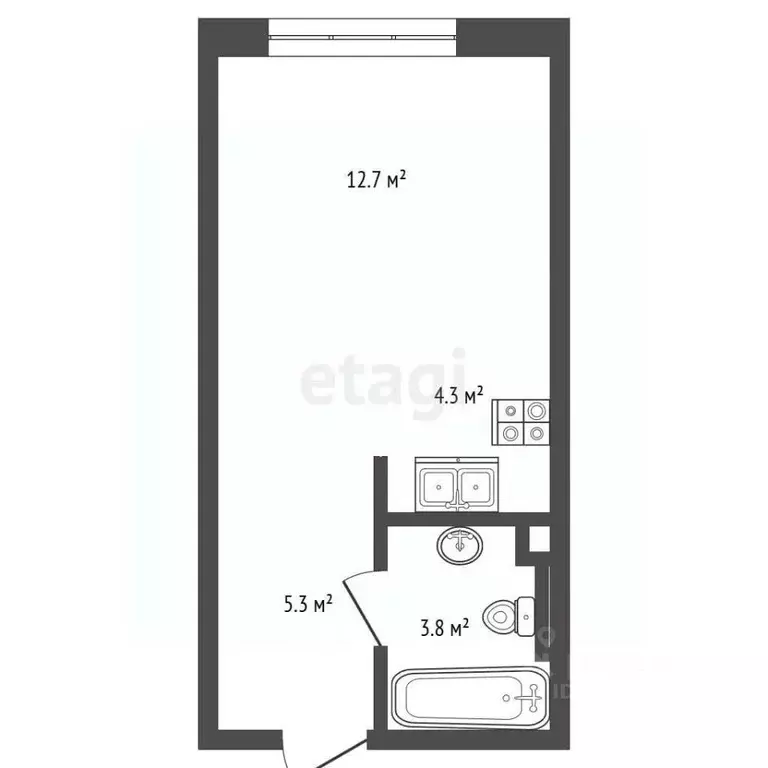 Студия Москва Старый Петровско-Разумовский проезд, 1 (26.1 м) - Фото 2