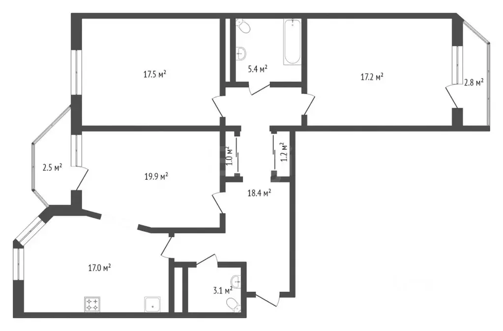 3-к кв. Тюменская область, Тюмень Заречный проезд, 33 (116.0 м) - Фото 2