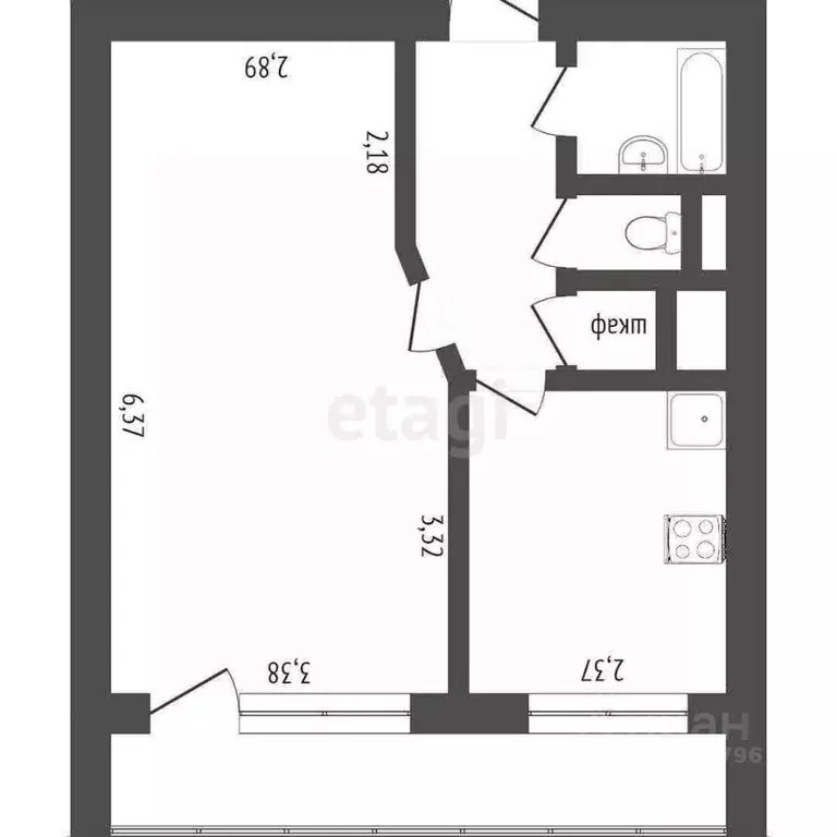 1-к кв. Ставропольский край, Ставрополь ул. Чехова, 55/1 (39.6 м) - Фото 2