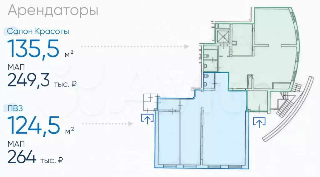 Продажа помещения свободного назначения 261 м2 - Фото 1