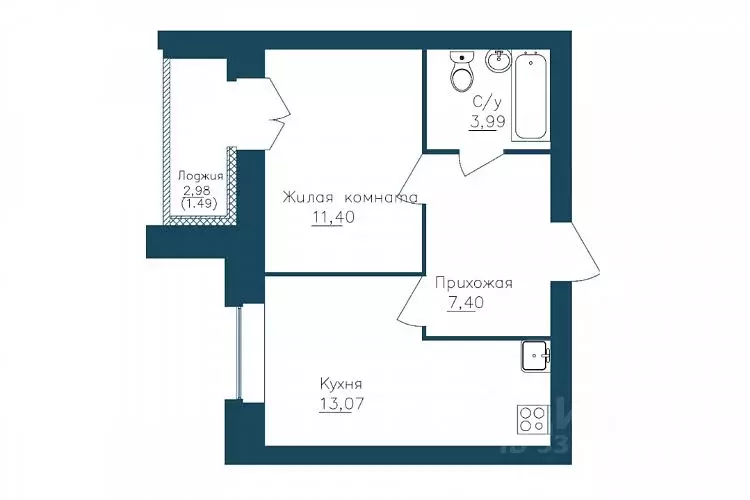 1-к кв. Вологодская область, Череповец 107-й мкр, ГринВилль жилой ... - Фото 1