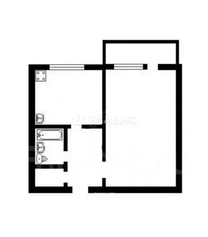 1-комнатная квартира: Первомайское, Спортивная улица, 72 (29.8 м) - Фото 0