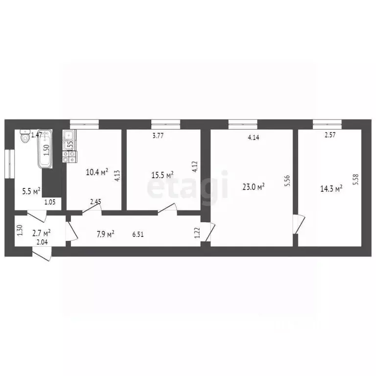 3-к кв. Мордовия, Саранск Мордовская ул., 35к52 (80.0 м) - Фото 1