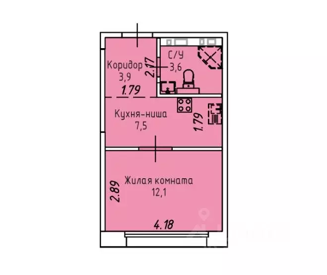 Студия Иркутская область, Иркутск Култукская ул., 16 (27.1 м) - Фото 0