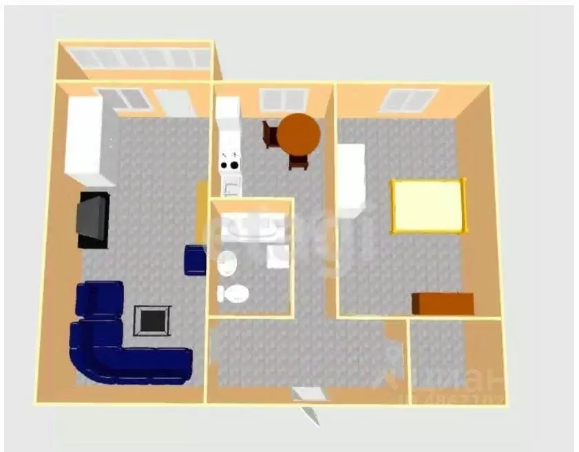 2-к кв. Сахалинская область, Южно-Сахалинск 22-й мкр, ул. Саранская, 8 ... - Фото 2