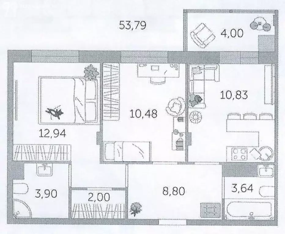 2-комнатная квартира: Тула, Самоварная улица, 13 (54 м) - Фото 0