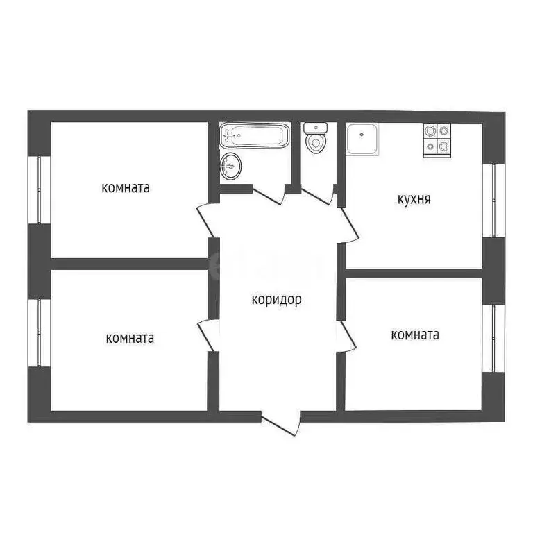 3-комнатная квартира: Сясьстрой, Кольцевая улица, 4 (74 м) - Фото 0