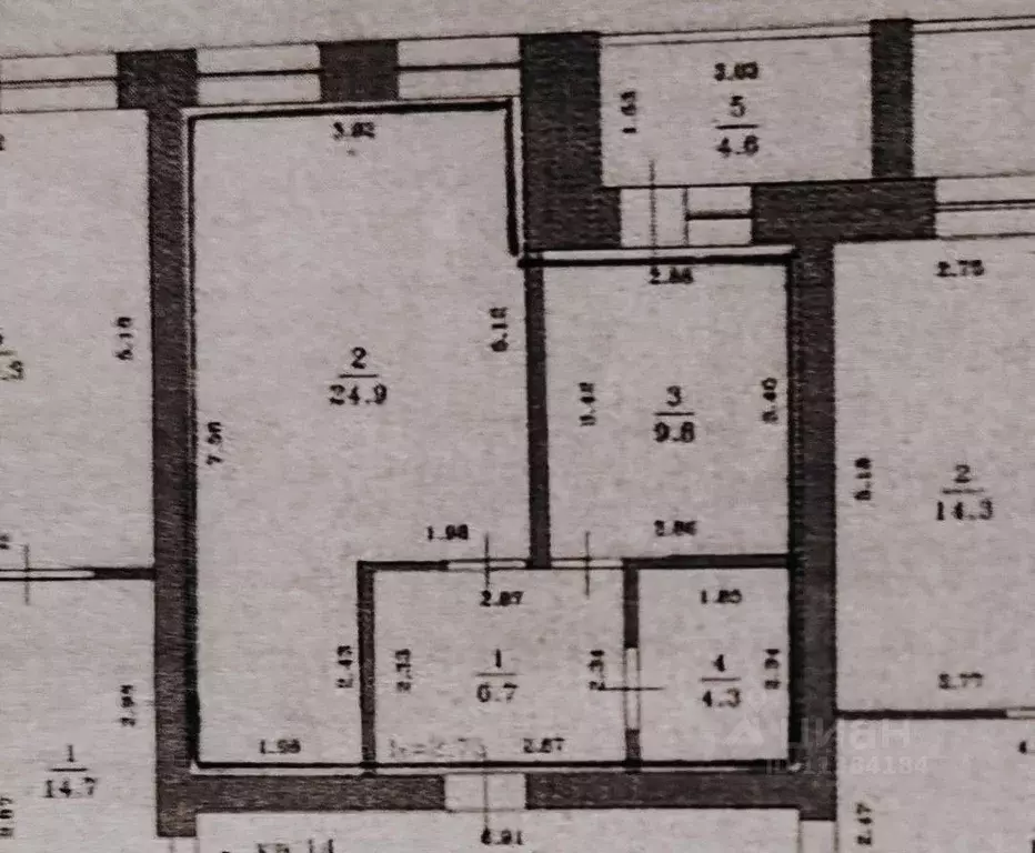 1-к кв. Нижегородская область, Кстово Полевая ул., 8 (45.7 м) - Фото 2