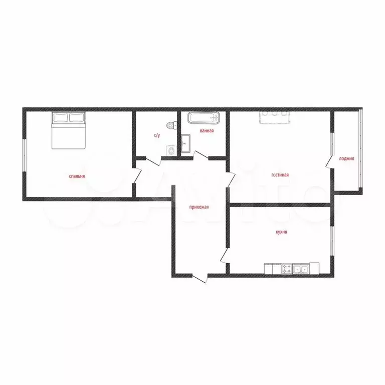 3-к. квартира, 76,3 м, 4/10 эт. - Фото 0