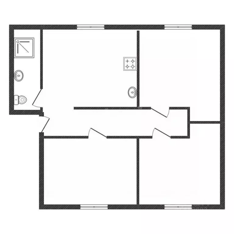 3-к кв. Смоленская область, Рудня Заречная ул., 20 (48.5 м) - Фото 1