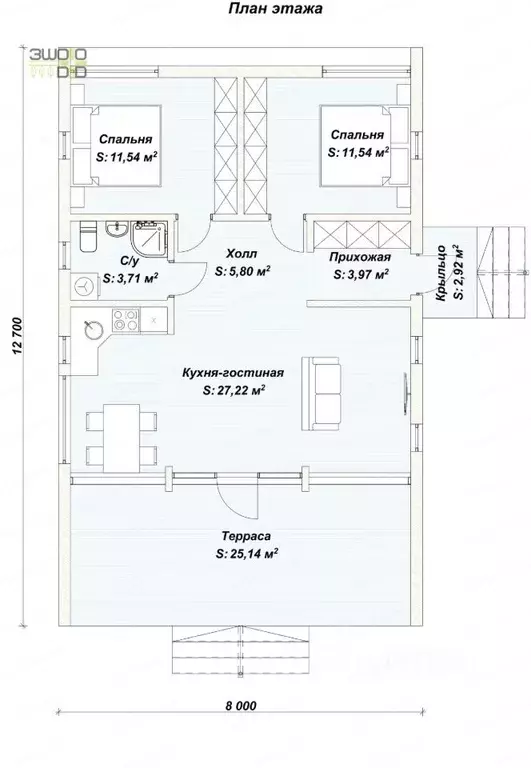 Коттедж в Ленинградская область, Выборгский район, Первомайское с/пос, ... - Фото 2