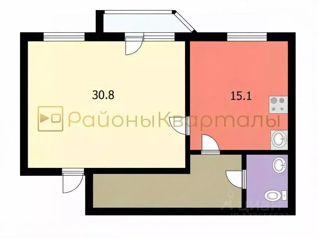 1-к кв. Новосибирская область, Бердск Большевистская ул., 53 (56.0 м) - Фото 2