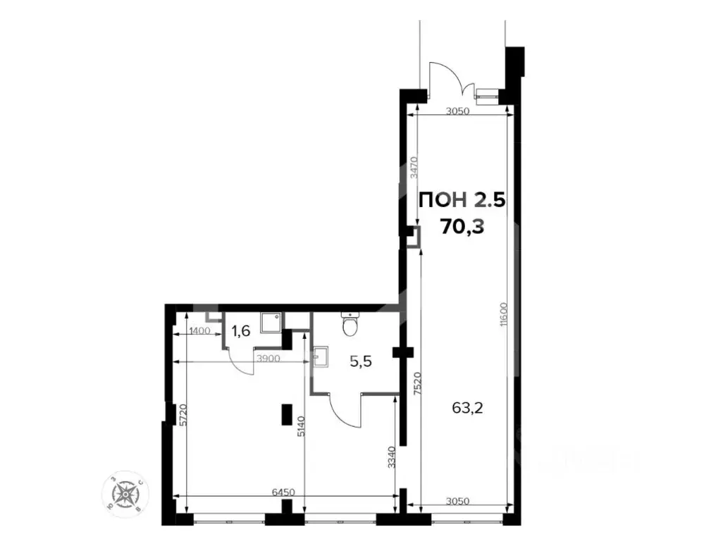 Торговая площадь в Москва Ленинградское ш., 228к5 (70 м) - Фото 2