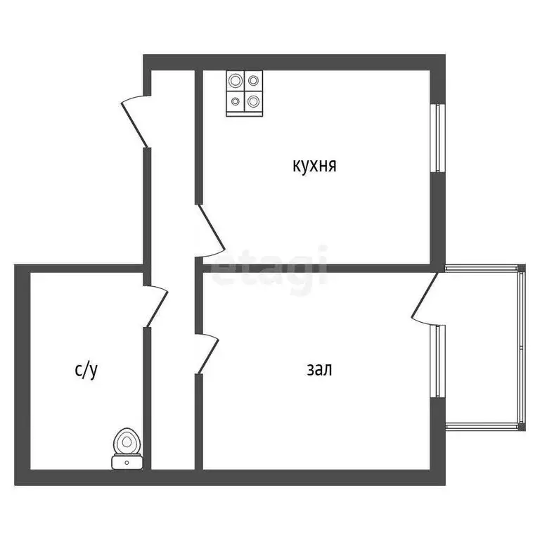 1-комнатная квартира: Троицк, Сибирская улица, 23 (30 м) - Фото 1