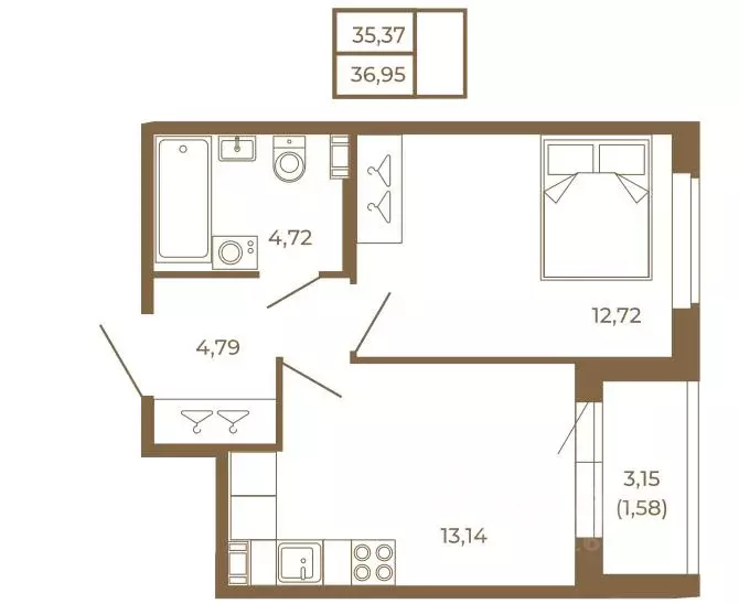1-к кв. Ленинградская область, Сертолово Всеволожский район, Новая ... - Фото 2